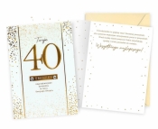Karnet B6 Urodziny 40
