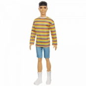 Barbie Fashionistas: Ken - Bluza w kolorowe paski (DWK44/GRB91)