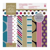 Zestaw papierów 15,2X15,2 CM PAPERMANIA CAPSULE SPOTS & STRI