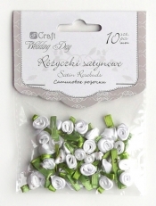 ROZYCZKI SATYNOWE FROST WHITE 35 SZT