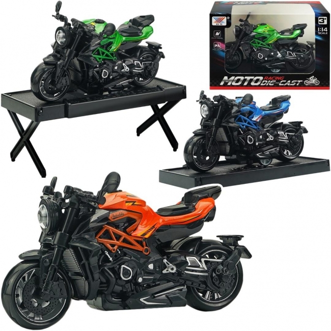 Motocykl metalowy napęd pull back