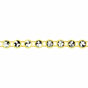 Taśma kryształki 0,4cm x 1,5m żółta (363499)