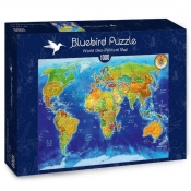 Bluebird Puzzle 1000: Geopolityczna mapa świata (70337)