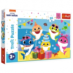 Trefl, Puzzle Maxi 24: Wesołe Baby Shark (14337)