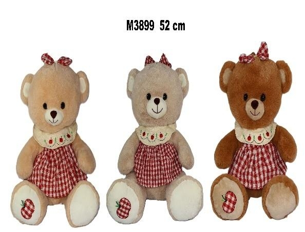 Miś w sukience 52cm MIX