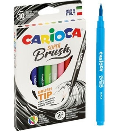 Pisaki Carioca Brush Tip 10 kolorów (42937)