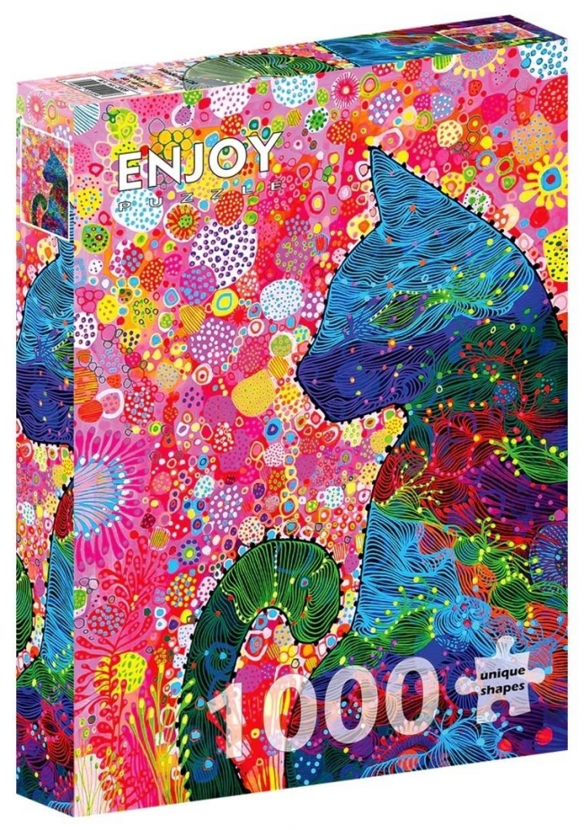 Puzzle 1000 Kolorowy kot