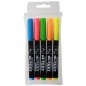 Zakreślacze Fibracolor HI-TEXT FLUO CLIP 7000, 5 kolorów