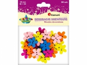 Kwiatki drewniane guziki A30 C432 MTCR_WDC432