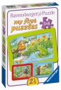 Ravensburger, Moje pierwsze puzzle 3x6: Małe zwierzęta domowe (5138)