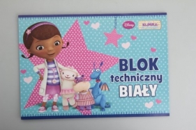 Blok techniczny A4 10 kartek biały z szablonem - <br />