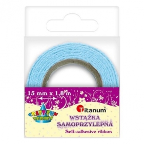 Wstążka koronka bawełniana samoprzylepna 15 mm 1,8 m - jasnoniebieski (373256)