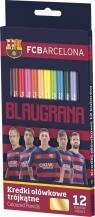 Kredki ołówkowe FC Barcelona 12 kolorów