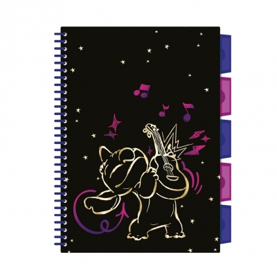 <img src='https://webimage.pl/pics/380/6/d5903686396380.jpg' style='height:440px' /> Kołobrulion B5 Disney Gold Stitch project book 100 kartek wzór 3