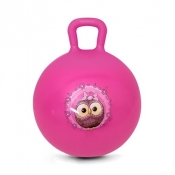 Piłka skacząca Little Owl 45cm różowa