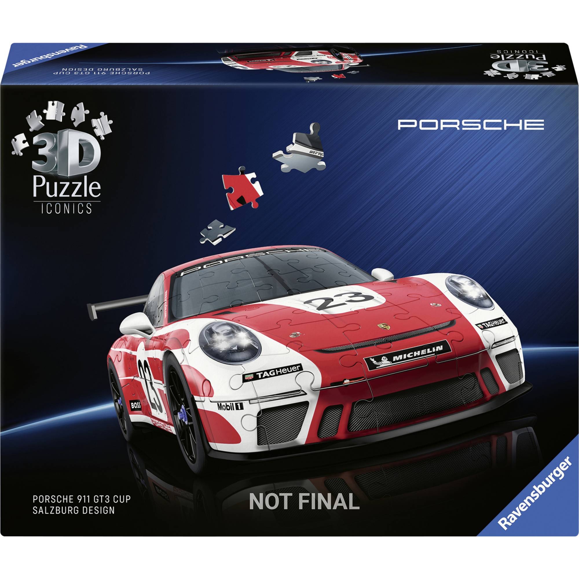 Puzzle 3D Icons: Porsche 911 GT3 Cup Salzburg, 108 el.