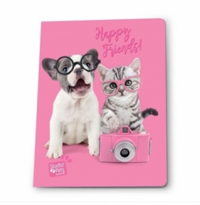 Zeszyt A5/16K kratka Studio Pets (5szt) PASO