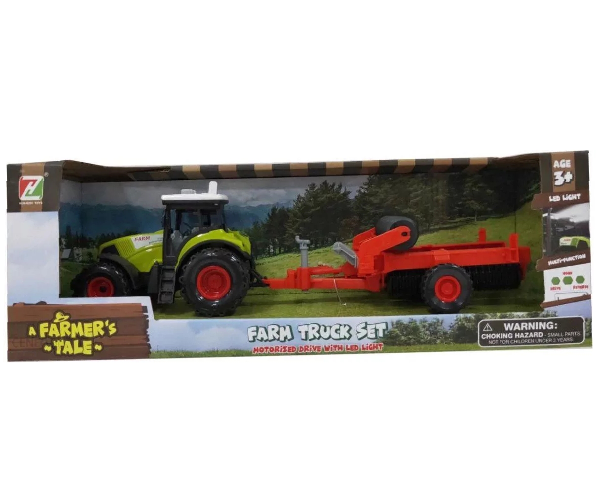 Traktor z przyczepą, dźwiękiem i światłem (112381)