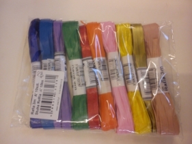 Rafia 10mm x 3m opakowanie 10szt. mix kolorów - Poly Rafia
