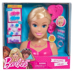 Barbie głowa do stylizacji blond + akcesoria (62535)