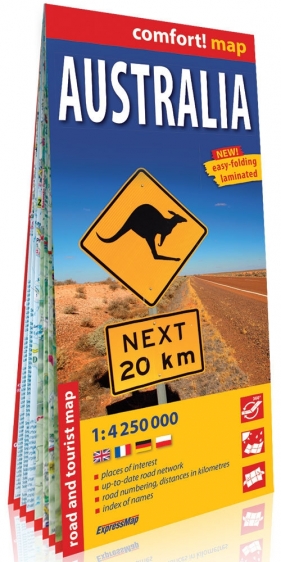 Australia laminowana mapa samochodowo-turystyczna 1:4 250 000 - Praca zbiorowa