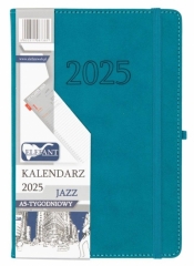 Kalendarz 2025 A5 tygodniowy Jazz turkusowy