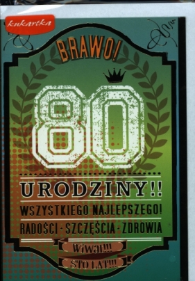 KARNET 80 URODZINY PP-1802 - PP1397