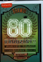 KARNET 80 URODZINY PP-1802