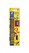 Ołówek Staedtler Noris 120, 3 szt. HB + gumka + temperówka (120 SBK3P1)
