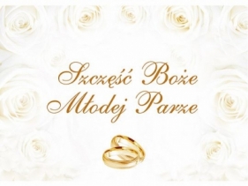 Baner Partydeco Plakat Szczęść Boże Młodej Parze, 68 x 48cm (OK20)