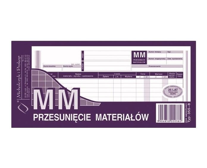 Przesunięcie międzymagazynowe 355-8