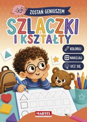 Zostań geniuszem Szlaczki i kształty z naklejkami - Katarzyna Salamon