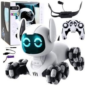 Robot Pies Tooby R/C 360 światło dźwięk biało-czar