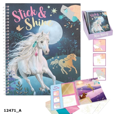 <img src='https://webimage.pl/pics/382/4/d4010070654382.jpg' style='height:440px' /> Kolorowanka Stick and Shine Miss Melody 12471A