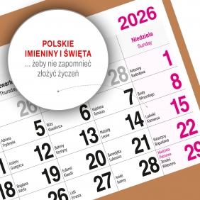 Kalendarz 2026 Trójdzielny - Plaża