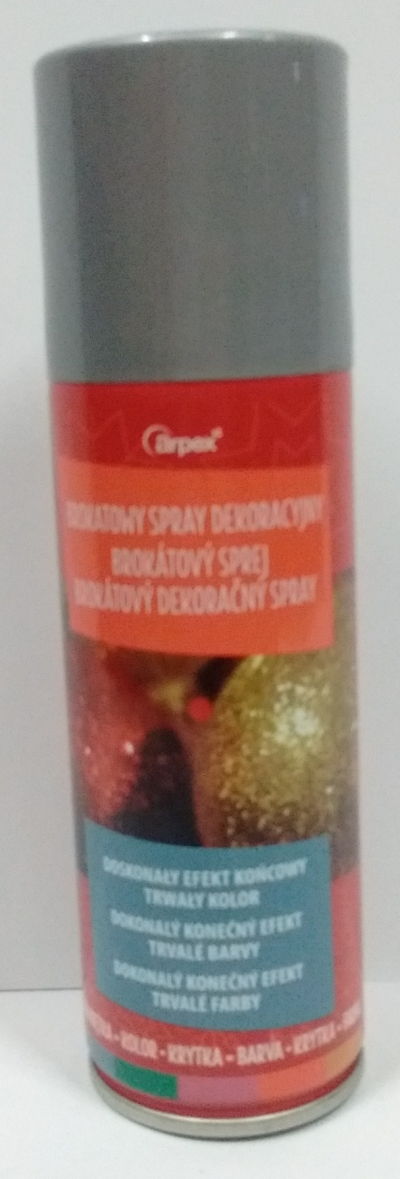 Brokat spray do dekoracji - srebrny