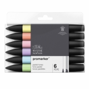 Zestaw pisaków Promarker Winsor & Newton - Pastel Tones, 6 sztuk