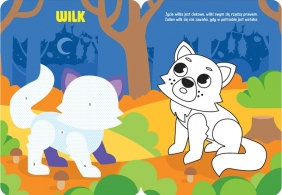 Koloruję i naklejam. Zwierzątka w lesie. Duże naklejki od 3 lat