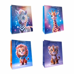 Torebka prezentowa dziecięca S Zwierzęta ZOO mix