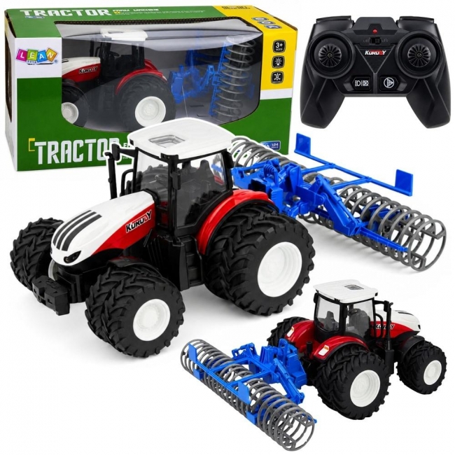 <img src='https://webimage.pl/pics/383/5/d5907990205383.jpg' style='height:440px' /> Traktor z wałem rolniczym R/C 1:24