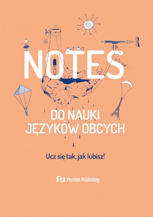 Notes do nauki języków obcych (brzoskwiniowa okładka)