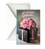 Karnet A5 grający Serdeczne życzenia