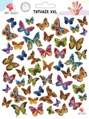 Tatuaże zmywalne dla dzieci Motylki XXL