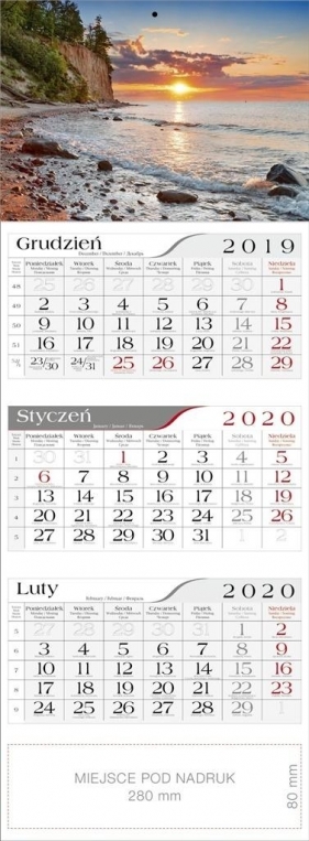 Kalendarz 2020 Trojdzielny Nad Bałtykiem CRUX