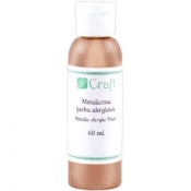 Metaliczna farba akrylowa, 60 ml - copper (DPFM-004)