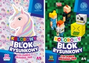 Blok rysunkowy kolorowy ASTRAPAP A4/10ark "Pixel&Unicorn", 10 sztuk