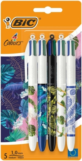 BIC 4 Colours Message Botanical blister (5szt)