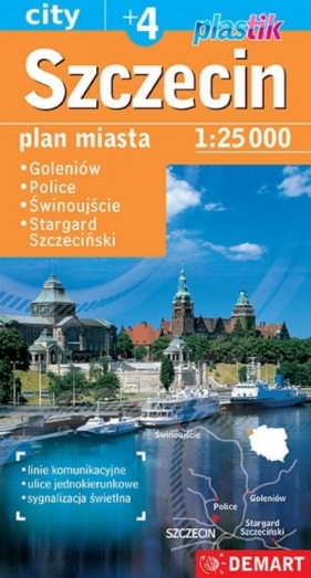 Szczecin +4 mapa samochodowa - Opracowanie zbiorowe