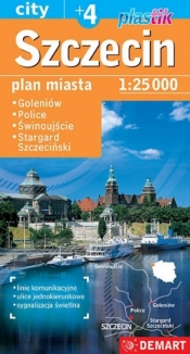 Szczecin +4 mapa samochodowa - Opracowanie zbiorowe