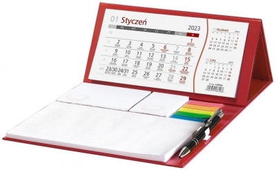 Kalendarz 2023 biurkowy z długopisem